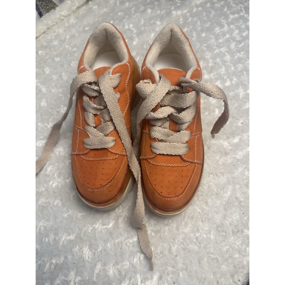 Steve Madden Evolved EVOLOVED1 Men's Low Top Lace-Up Sneakers Orange/Beige
